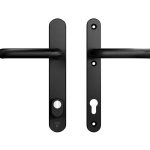 AXA Oval Plus Smal veiligheidsbeslag PC110 met kerntrekbeveiliging kruk/kruk zwart