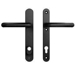 AXA Oval Plus Smal veiligheidsbeslag PC110 met kerntrekbeveiliging kruk/kruk zwart