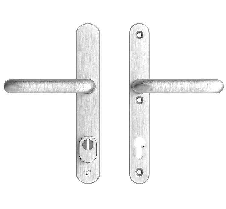 AXA Oval Plus Smal veiligheidsbeslag PC92 SKG3 met kerntrekbeveiliging kruk/kruk geslepen F1
