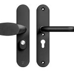 AXA Oval Plus veiligheidsbeslag PC55 SKG3 met kerntrekbeveiliging Wing-greep/kruk zwart