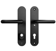 AXA Oval Plus veiligheidsbeslag PC85 SKG3 met kerntrekbeveiliging kruk/kruk zwart