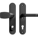 AXA Oval Plus veiligheidsbeslag PC92 SKG3 met kerntrekbeveiliging Wing-greep/kruk zwart