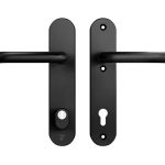 AXA Oval Plus veiligheidsbeslag PC110 met kerntrekbeveiliging kruk/kruk zwart