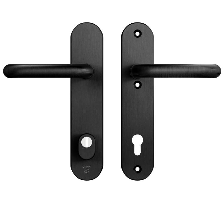 AXA Oval Plus veiligheidsbeslag PC110 met kerntrekbeveiliging kruk/kruk zwart