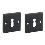 Set van twee Sleutelplaatjes Bauhaus mat zwart