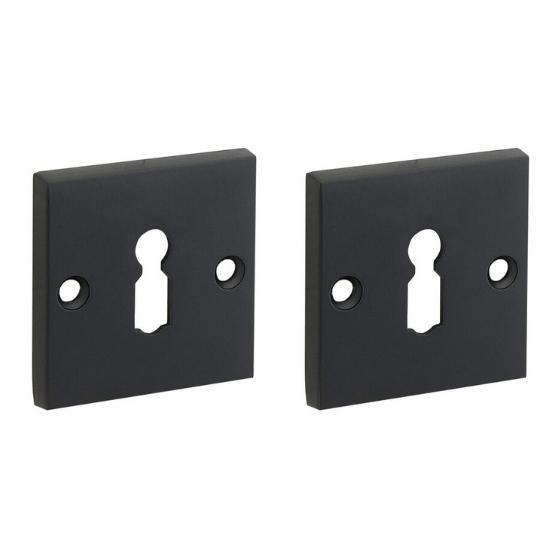 Set van twee Sleutelplaatjes Bauhaus mat zwart