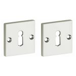 Set van twee Sleutelplaatjes Bauhaus glans nikkel