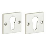 Set van twee PC-Plaatjes Bauhaus glans nikkel