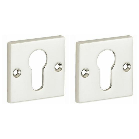 Set van twee PC-Plaatjes Bauhaus glans nikkel