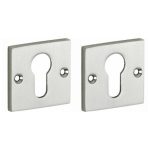 Set van twee PC-Plaatjes Bauhaus mat nikkel ongelakt