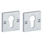 Set van twee PC-Plaatjes Bauhaus glans chroom