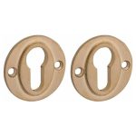 Set van twee PC-Plaatjes Chemin de Fer 50mm BB messing antiek