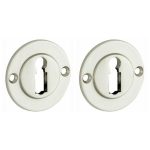 Set van twee sleutelplaatjes Chemin de Fer 50mm BB glans nikkel