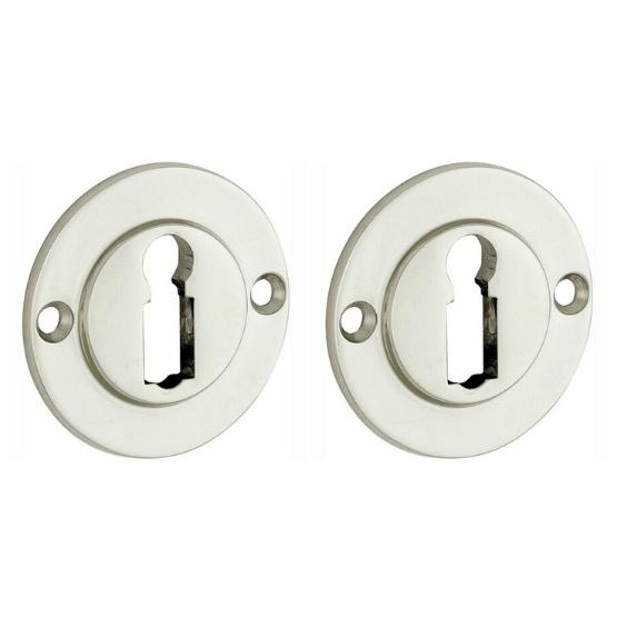 Set van twee sleutelplaatjes Chemin de Fer 50mm BB glans nikkel