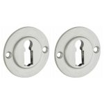 Set van twee sleutelplaatjes Chemin de Fer 50mm BB mat nikkel ongelakt