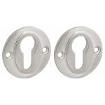 Set van twee PC-Plaatjes Chemin de Fer 50mm BB mat nikkel ongelakt