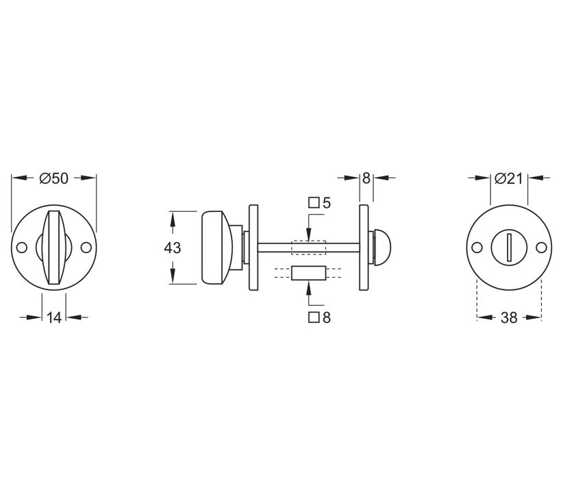 WC-Sluiting 5-8 mm Elegant/Chemin de Fer glans chroom - Afbeelding 2