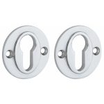 Set van twee PC-Plaatjes Chemin de Fer 50mm BB glans chroom