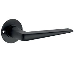 Deurklink op ongeveerd rozet Wig/Chemin de Fer mat zwart