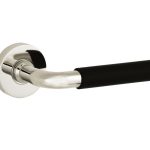 Deurklink op geveerd rozet Frankfurt ebben/Vivo glans nikkel