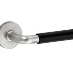 Deurklink op geveerd rozet Frankfurt ebben/Vivo mat nikkel ongelakt