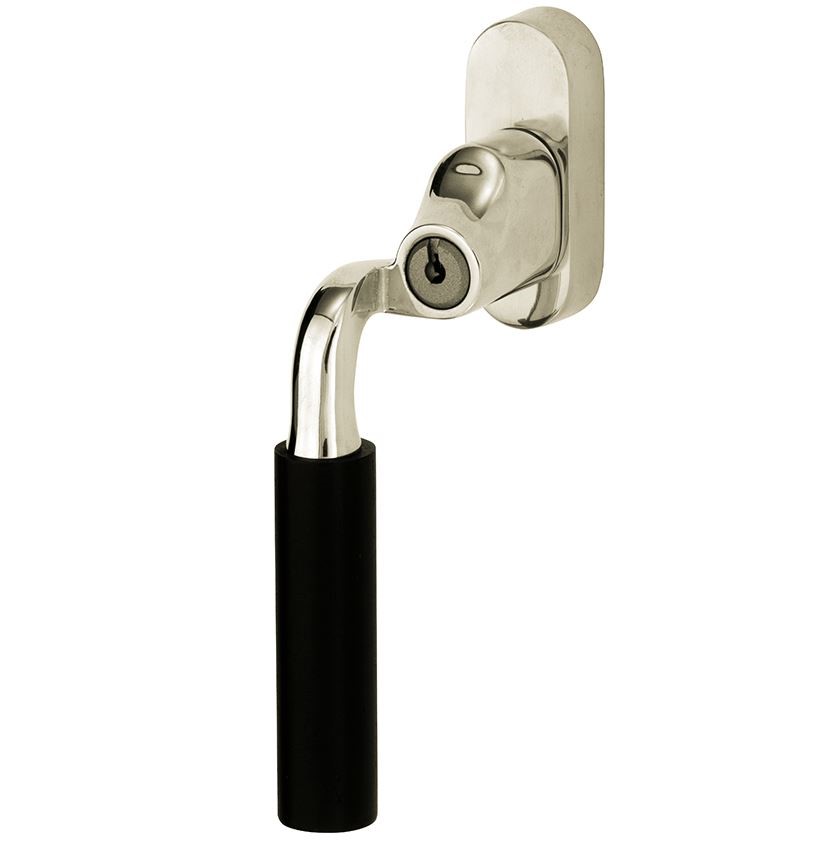 SKG2 Draaikiepgarnituur afsluitbaar Frankfurt ebben/Smal Links glans nikkel