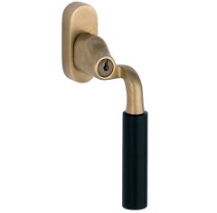 SKG2 Draaikiepgarnituur afsluitbaar Frankfurt ebben/Smal Rechts messing antiek