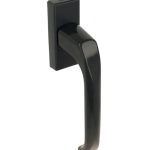 Draaikiepgarnituur lange stift aluminium bruin