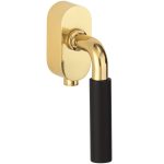 SKG2 Draaikiepgarnituur afsluitbaar Frankfurt ebben/Elegant messing ongelakt