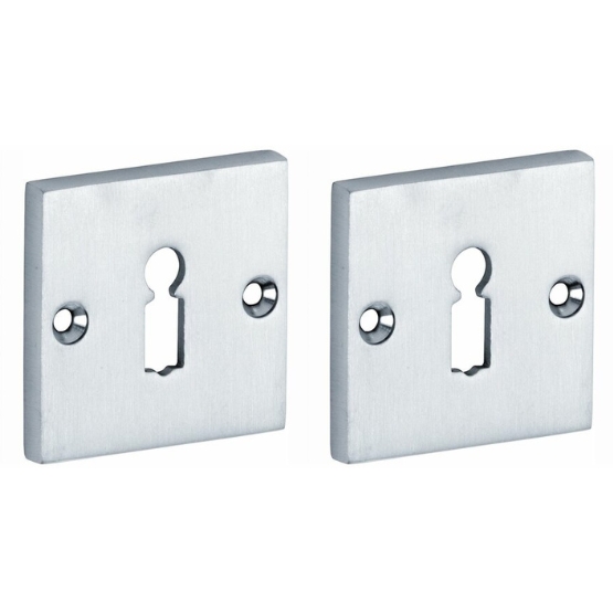 Set van twee Sleutelplaatjes Bauhaus mat chroom