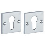 Set van twee PC-Plaatjes Bauhaus mat chroom