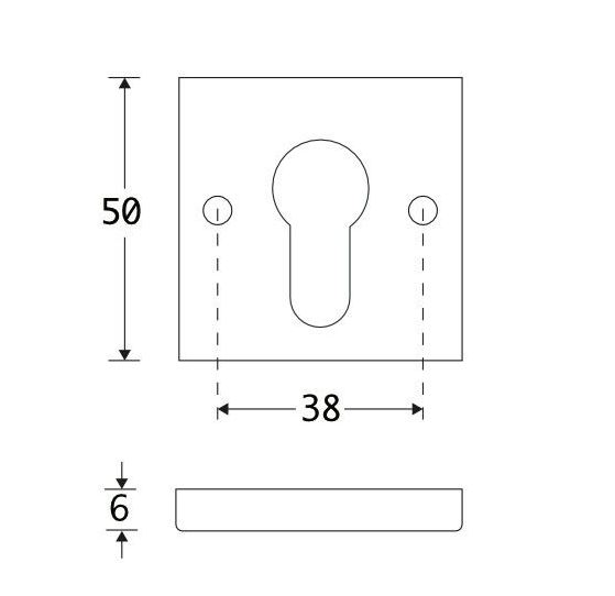 Set van twee PC-Plaatjes Bauhaus mat chroom - Afbeelding 2