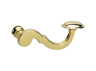 Intersteel enkele deurklink rechts posthoorn messing gelakt