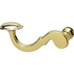 Intersteel enkele deurklink links posthoorn messing gelakt