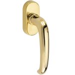 Draaikiepgarnituur Halfsabel/Elegant messing ongelakt