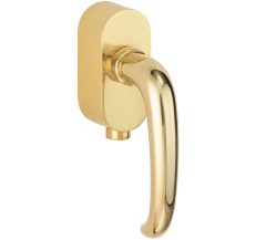 SKG2 Draaikiepgarnituur afsluitbaar Halfsabel/Elegant messing gelakt