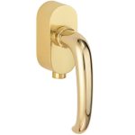 SKG2 Draaikiepgarnituur afsluitbaar Halfsabel/Elegant messing ongelakt