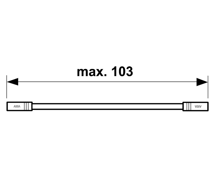 AXA Barrierestang V1 in het kozijn 1030 mm rvs - Afbeelding 2