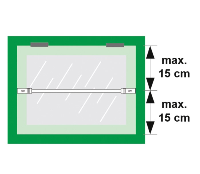 AXA Barrierestang V1 in het kozijn 1030 mm rvs - Afbeelding 4
