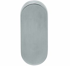 Blind plaatje ovaal 12mm rvs mat