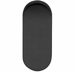 Blind plaatje ovaal 12mm zwart