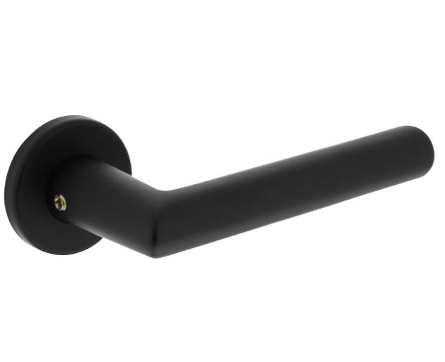 Intersteel enkele deurklink Broome op rozet ø50x7 mm + 7mm nokken zwart