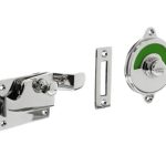 Intersteel wc-overslag met bocht en tekst “groen/rood” chroom