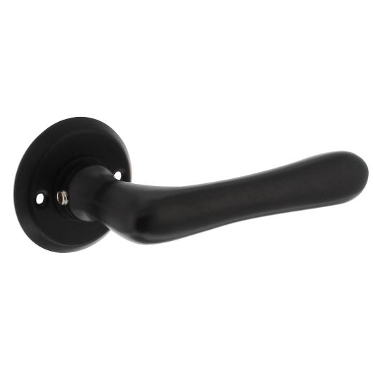 Intersteel enkele deurklink Trento met rozet ø50x5mm zwart