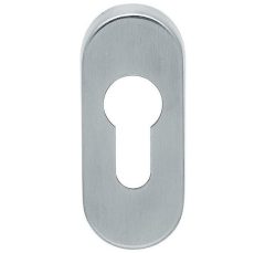 Cilinderplaatje ovaal 12mm rvs mat