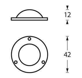 Intersteel afdekplaatje tbv bout voordeurknop mat zwart - Afbeelding 2