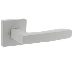 Intersteel enkele deurklink Minos rechts op vierkant rozet wit
