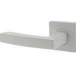 Intersteel enkele deurklink Minos links op vierkant rozet wit