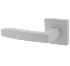 Intersteel enkele deurklink Minos links op vierkant rozet wit