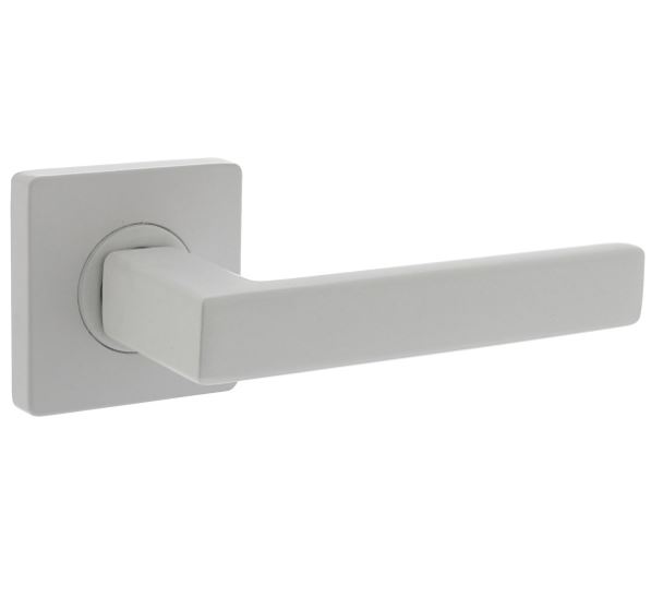 Intersteel enkele deurklink Hera rechts op vierkant rozet wit